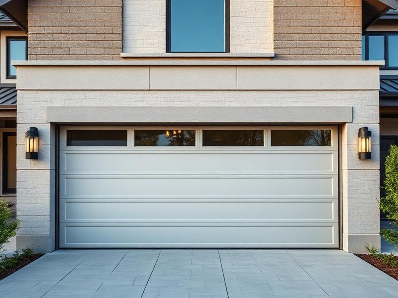 New Door Installation service - Professional technician working on garage door